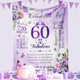 thumbnail image 2 of 60th Birthday Gifts for Women Blanket 50"x60", Happy 60th Birthday Gifts for Women, Women 60th Birthday Decoration Gift Ideas, Gifts for Women Birthday, Best 1964 Birthday Gifts for 60 Year Old Women, 2 of 6