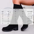 thumbnail image 3 of K-142 Black Ladies Fashion Casual Versatile Round Toe Block Heel Knee High Boots Fall Winter Style Comfortable Slouchy Footwear, 3 of 9