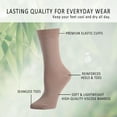 thumbnail image 4 of 6 pairs Women Bamboo Socks Soft Thin Women's Crew Socks Seamless Toe Viscose Bamboo Dress Calf Socks, 4 of 6