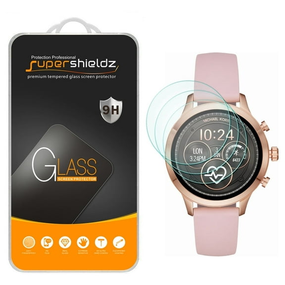 [3-Pack] Supershieldz for Michael Kors Access Gen 4 Runway Smartwatch (MKT5044, 5045, 5046, 5048, 5049, 5052, 5053, 5054) Tempered Glass Screen Protector, Anti-Scratch, Anti-Fingerprint, Bubble Free