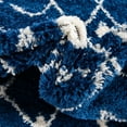 thumbnail image 5 of Rugs.com Moroccan Trellis Collection Rug – 5 Ft Round Navy And Teal Medium Rug Perfect For Kitchens, Dining Rooms, 5 of 6