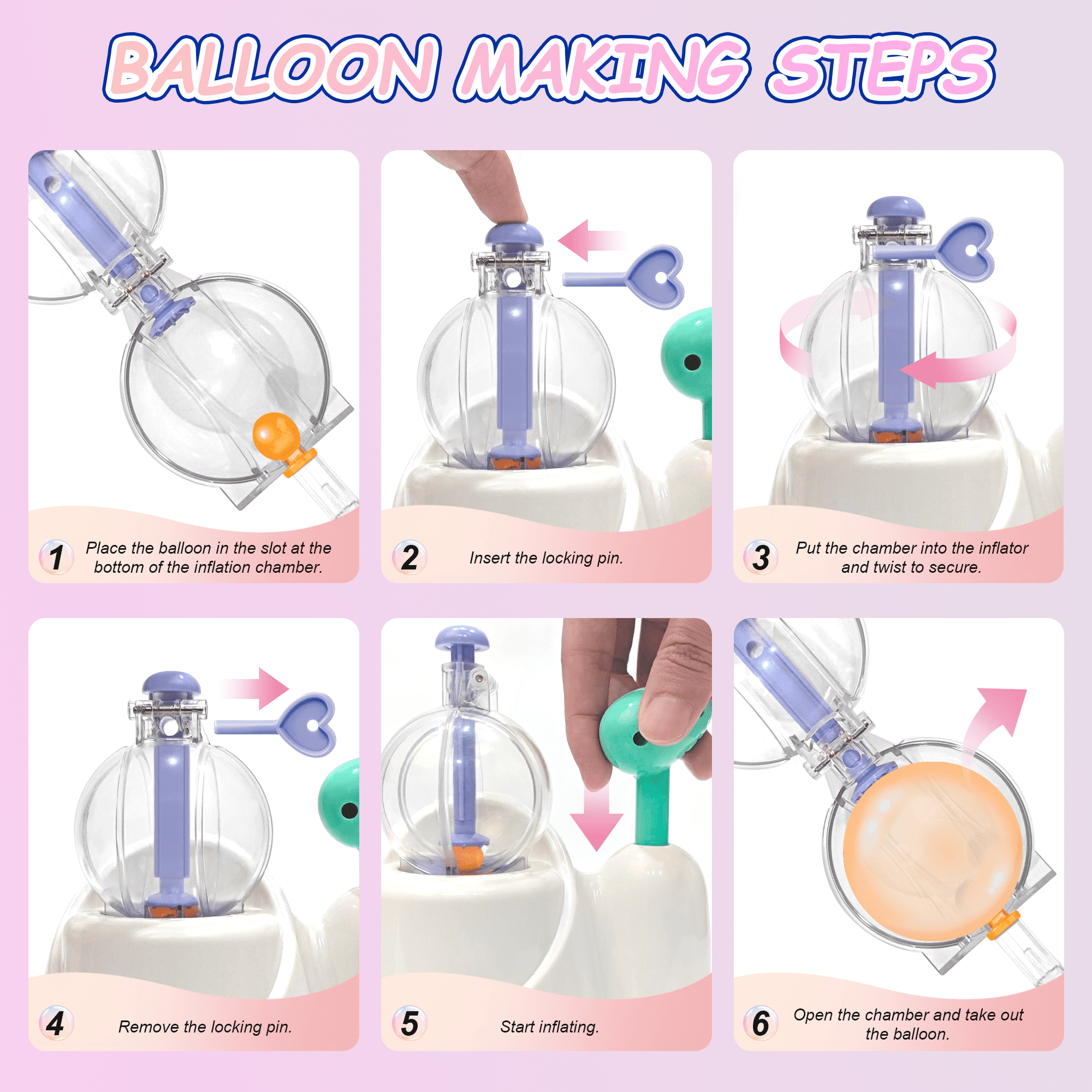 ZSUCC Animal Magic Balloon Craft Kits for Kids, 195Pcs DIY Balloon Animal Kit Toys with Pump, Arts & Crafts for 3-12 Year Boys and Girls, DIY Creative Activity Birthday Gifts Ages 3+
