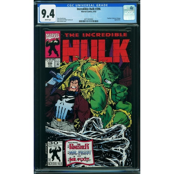 Incredible Hulk #396 - CGC 9.4 Comic Book