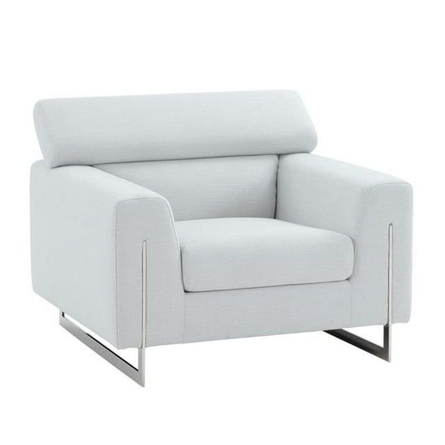 Pasargad Home PZW-2027W-1 Serena Chaise Longue Moderne&44; Argent