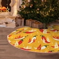 thumbnail image 5 of Gaeub Hot Chilli Print Christmas Tree Skirt,Christmas Decorations,Round Xmas Skirt for Christmas Indoor Decorations Xmas Winter Holiday Party Supplies-36", 5 of 6