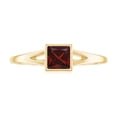 thumbnail image 5 of Rosec Jewels Princess Cut Garnet Promise Ring, Split Shank Ring for Women (AAA Grade), 18K Yellow Gold, US 12.00, 5 of 9