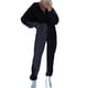 thumbnail image 3 of Conjunto de Chándal de 2 Piezas para Mujer, Sudadera de Larga con Cremallera y Pantalones de Chándal de Pierna , Conjuntos de Estar por Casa, Otoño Negro M, 3 of 7