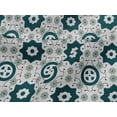 thumbnail image 4 of oneOone Viscose Jersey Dark Teal Blue Fabric Geometric Block Sewing Craft Projects Fabric Prints By Yard 60 Inch Wide, 4 of 5