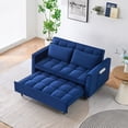 thumbnail image 4 of CARZZI LIFE 3 in 1 Convertible Sleeper Sofa Bed, Modern Velvet Pull Out Couch with Adjustable Backrest, Side Pockets, and Pillows, Perfect for Small Apartment, Office, Living Room (Blue), 4 of 6