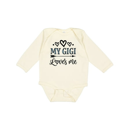 

Inktastic My Gigi Loves Me Outfit Gift Baby Boy or Baby Girl Long Sleeve Bodysuit