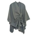 thumbnail image 1 of Wraps Womens Large Front Poncho Sweater Wrap Topper Knitted Elegant Shawls Cape For Fall Winter Wraps, 1 of 4