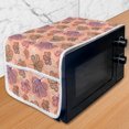 thumbnail image 1 of Floral Microwave Oven Cover, Forest Leaves Growth Mother Nature Autumn Foliage Hand Drawn Like, Water Resistant Organizer with Pockets for Kitchen, 36" x 12", Salmon Purple and Chocolate, by Ambesonne, 1 of 4