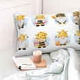 thumbnail image 4 of Cauagu Gnomes Honey Bee Print Pillow Covers with Envelope Closure,1PC Pillow Cases Decorative Pillow Case for Bed & Couch, Pillows Not Included-, 4 of 6
