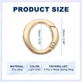 thumbnail image 2 of Uxcell Round Shaped Spring Snap Keychain Clip, 6 Pcs Metal Trigger Keychain Hook for Purses Wallet Belts Hardware Light Gold 25 mm, 2 of 7