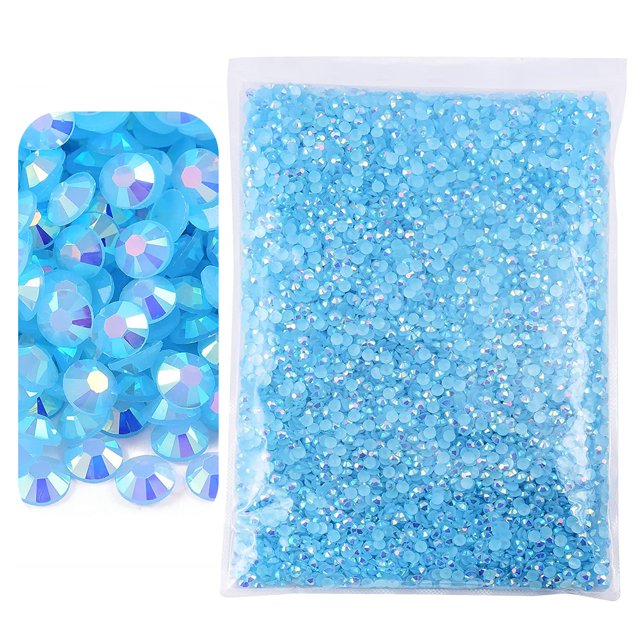 Diamantes de imitación con parte trasera plana de 0.197 in con purpurina para uñas, diamantes de imitación brillantes AB, diamantes de imitación de resina portátiles para ropa, zapatos, manualidades,