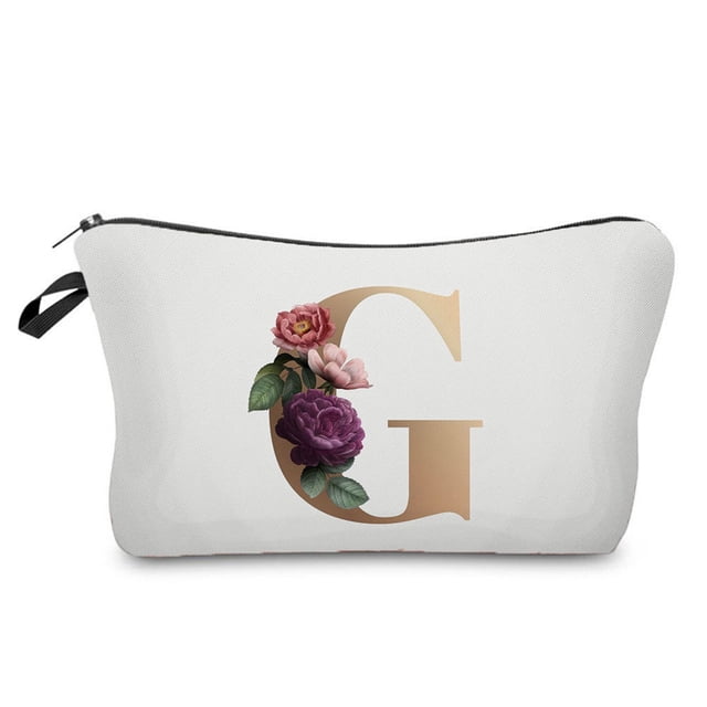 Bilqis Sac Cosmétique Portable pour Femmes avec Impression Numérique Dorée