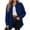 Dark Blue, variant on Women Oversized Corduroy Button Front Shacket Lapel Collar Dual Side Pockets Long Sleeve Casual Loose Layering Outer Jacket