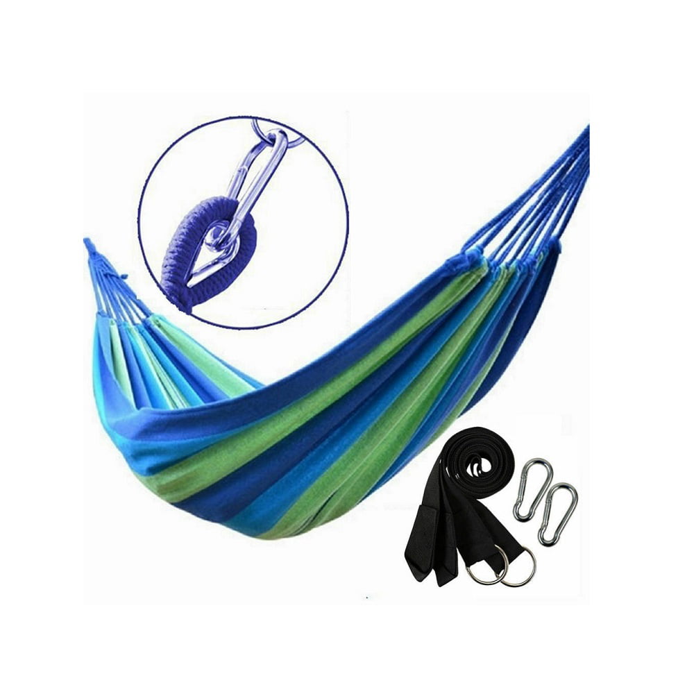 Outdoor Cotton Rope Hammock Hanging Swing Camping Canvas Bed Chair 1/2 Person 