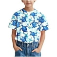 thumbnail image 1 of T-shirts Imprimés à Manches Courtes pour Enfants Garçons Filles, Col Rond en Mélange de Coton, T-Shirts Décontractés avec Graphique Mignon, Hauts d'Été Respirants pour Jeu Quotidien et Sorties en Famille, 1 of 6