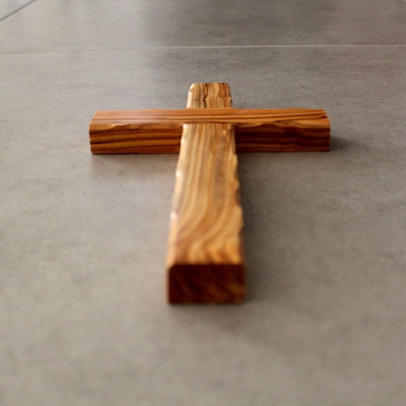 Cruz de Madera de Olivo de Jerusalén de 6: Regalo para Pared y Confirmación