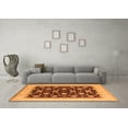 thumbnail image 3 of Ahgly Company Indoor Round Oriental Orange Industrial Area Rugs, 8' Round, 3 of 4