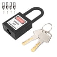thumbnail image 3 of Engineering , 5Set Lockout Tagout Lock 38mm  For Factories For Construction Sites Black, 3 of 8