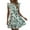 Z18-Green, variant on Women Floral Midi Dress Chic Print Dresses Spring Summer Casual Crew Neck Easter Dress Ruffle A-Line Tiered Sundress Long Beach