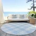 thumbnail image 6 of Addison Rugs Chantille Indoor/Outdoor Transitional Plaid Sky Washable Round Rug, 8' x 8', 6 of 6