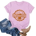 thumbnail image 4 of YUEJUIR Tee Shirts Womens Women'S Summer/Fall Oktoberfest Short Sleeve T Shirt Top Oversized Tshirts Womens Tshirt (Pink,S), 4 of 5