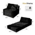 thumbnail image 5 of BYBYME Folding Sofa Bed,8 Inch Memory Foam Mattress Convertible Floor Sofa with Pillows,High Density Support Foam,Portable Sleeper Chair,Multifunctional Floor Sofa for Living Room Bedroom,Black, 5 of 7