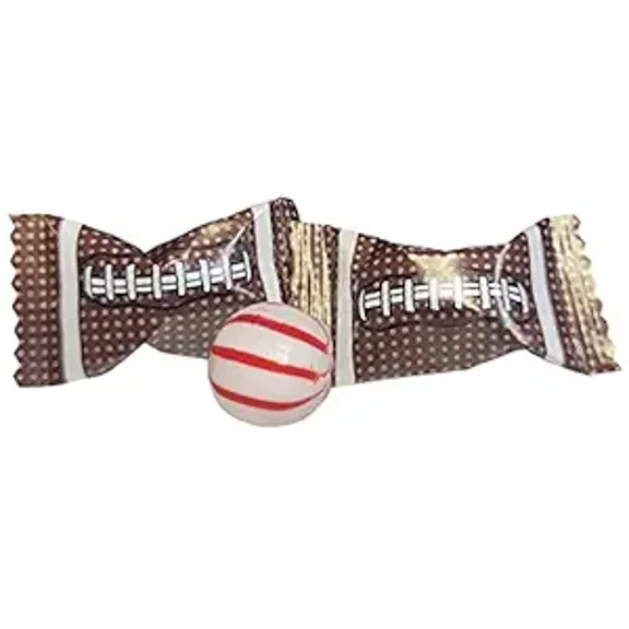 Naturejam Football Themed Peppermint 100 Count Wrapped - Mint Candy