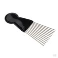 thumbnail image 1 of 2Pcs/Set Professional Black Salon Barber Hair Styling Afro Wig Braid Styling Comb Metal Lift for Men Women 15cm, 1 of 8