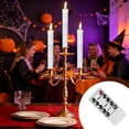 thumbnail image 5 of Flameless Taper Candles, 6 Pcs Flickering LED Candlesticks with Remote, Battery Operated - W, 5 of 8