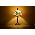 thumbnail image 1 of Tiffany Style Lamp Table Desk Lamp Rose Bedroom Bronze Stained-Glass 14.5'' Height Multi-Color, 1 of 4