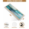 thumbnail image 4 of Stair Treads for Wooden Steps, Teal Ombre Peel and Stick Stair Treads with Reusable Adhesive, Modern Marble Ink Painted Abstract Non Slip Indoor Stairs Runner Rugs Mats for Elders Dogs 8"x30" 10PCS, 4 of 7