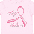 thumbnail image 4 of Inktastic Hope Believe Breast Cancer Ribbon Boys or Girls Toddler T-Shirt, 4 of 5