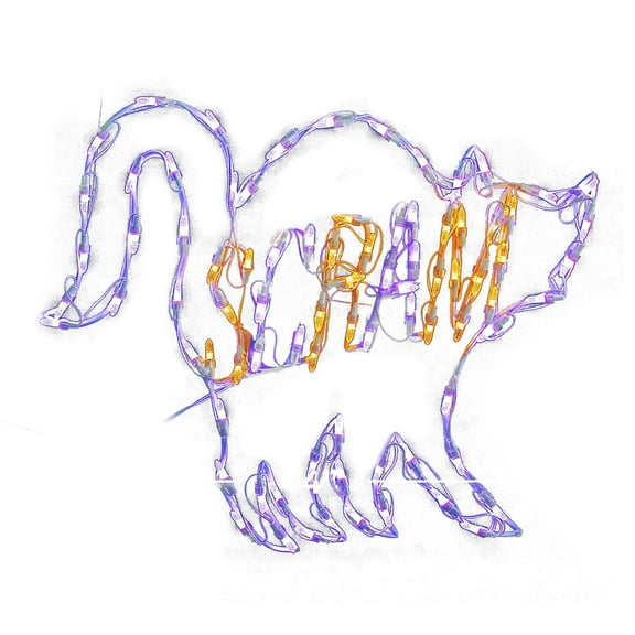 Halloween LED Wire Framed Scram Cat Decoration