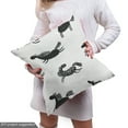 thumbnail image 4 of Ambesonne Cartoon Fabric by the Yard Upholstery, Prehistoric Drawing Horses, 10 Yards, Charcoal Grey White, 4 of 4