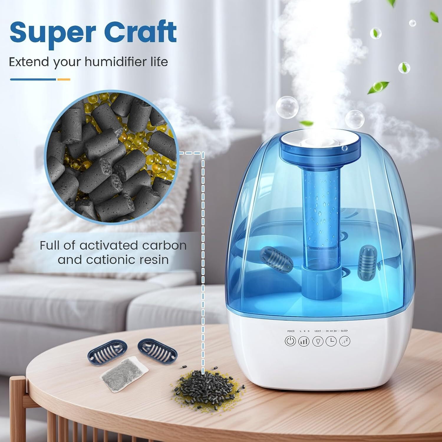 Demineralization Cartridge for HoMedics Ultrasonic Humidifiers: 20-Pack Demineralization Cartridges Filter Replacement, Filters Mineral Deposits, Prevents Hard Water Build-Up, Purifies Water