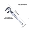 thumbnail image 4 of Eigraketly Calibrador Vernier Digital, regla micrométrica de calibre 0-150mm, pantalla LCD, instrumento artesanal de medición operado por para el Medidores de medidas dimensionales TYPE1 Plata Eigraketly TO000933-01, 4 of 6