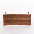thumbnail image 4 of Zephyra Outdoor Industrial Rustic Finshed Iron and Acacia Wood Coffee Table, Teak, 4 of 6