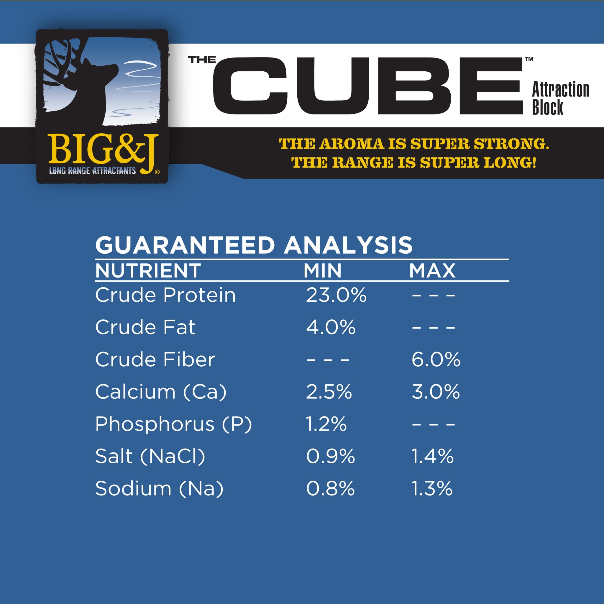 Big & J Long The Cube Range Deer Attractant Block, 25lbs