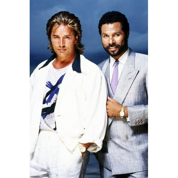 Don Johnson and Philip Michael Thomas in Miami Vice 24x36 Poster