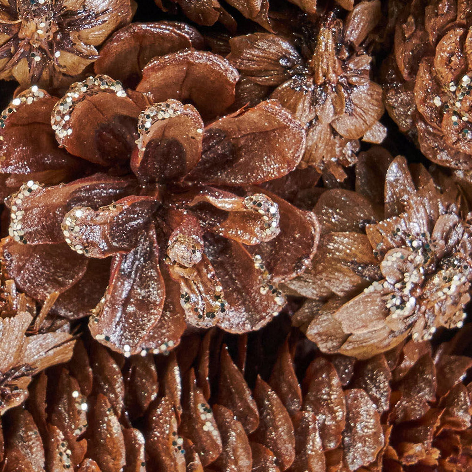 Kepooman Artificial Pine Cones Christmas Tree with Glitter, Natural Kepooman Artificial Pine Cones Christmas Tree with Glitter, Natural