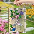 thumbnail image 4 of LAMIRO Hummingbird Stained Glass Window Hangings,Suncatcher Panel with Chain for Wall or Windows,Suncatchers for Windows Hanging, 4 of 7