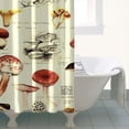 thumbnail image 4 of Brown Mushroom Sketch Beige Pattern Shower Curtain 36"x72" ,Bathroom Decorative Shower Curtains Set with 12 Hooks,Modern Waterproof Washable Shower Curtain, 4 of 6