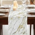 thumbnail image 3 of Table Runners 90 Inches Long Dress Scarves, Golden Marble Farmhouse Coffee/Dining/Kitchen Table Runner for Living Room, Vintage Abstract Modern Art 13x90 Inch, 3 of 9