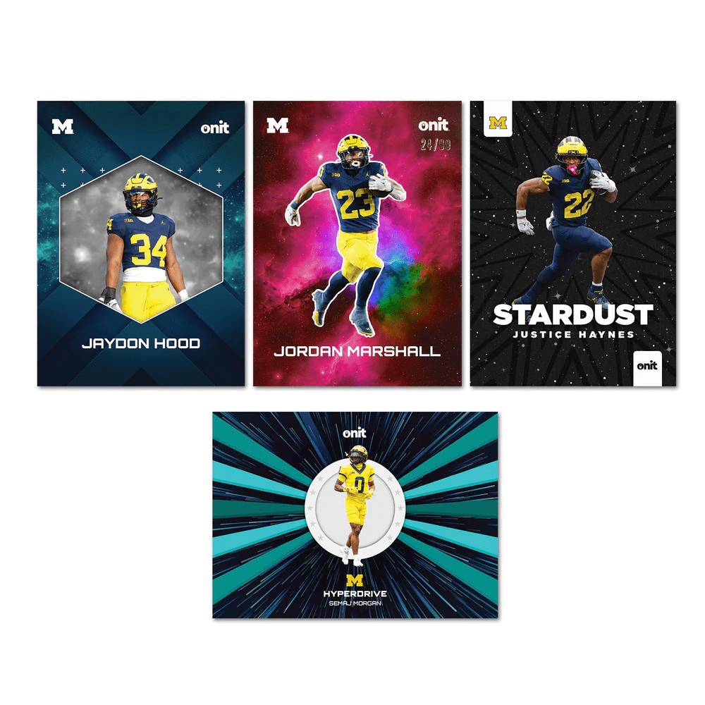 2025 ONIT University of Michigan Football Gravity Trading Cards Blaster Box