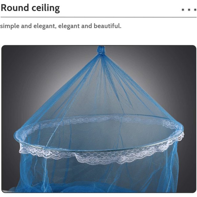 Mosquitera, Dosel De Cama, Mosquitera De Cama De Domo Universal, Fácil De Instalar, Adecuada Para Cuna De Bebé, Cama Individual, Cama Doble, Azul LingWen 9024715648129