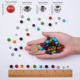 thumbnail image 3 of 100pcs+ 10mm Natural 7 Chakra Lava Stone Beads Round Loose Beads Kit Spacer Beads with Crystal Strings for Essential Oil, 3 of 8